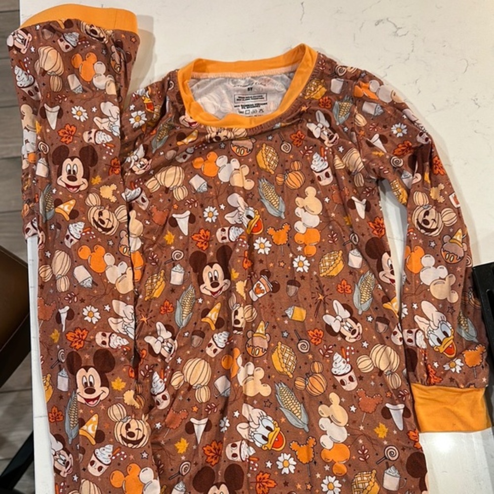 Mickey Mouse Disney Woodland Pajama Sets‎ in Orange and Brown